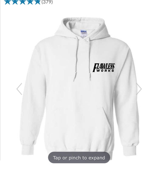 White Flawless Works Hoodie